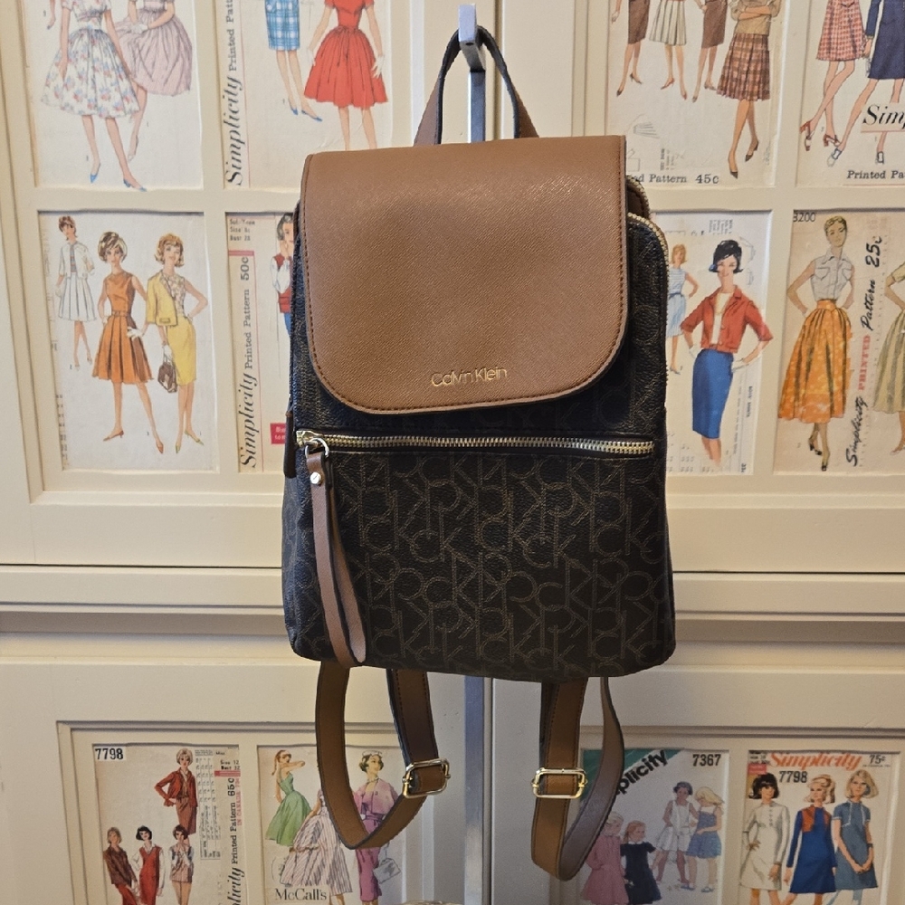 Calvin Klein brown signature backpack